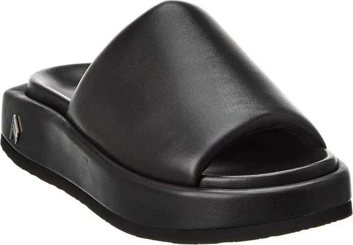 The Attico Mia Leather Flatform Sandal