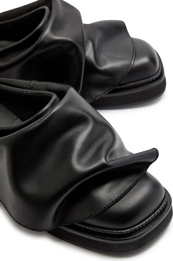 The Attico Mini Robin Gathered Leather Mules - Image 3