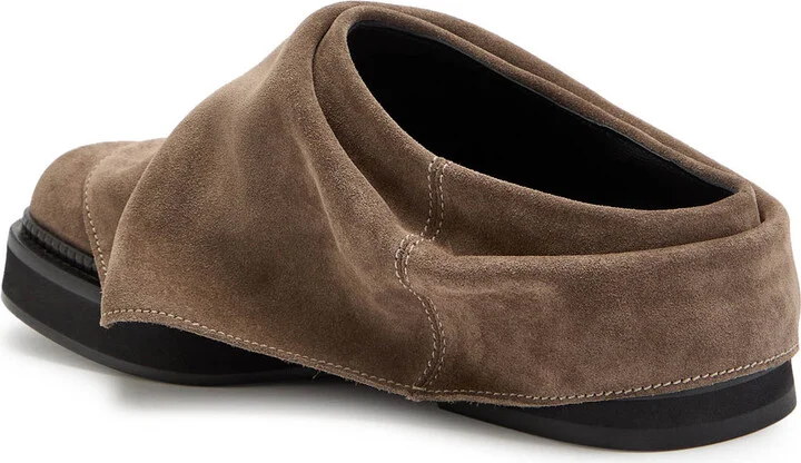 The Attico Mini Robin Gathered Suede Mules - Image 2