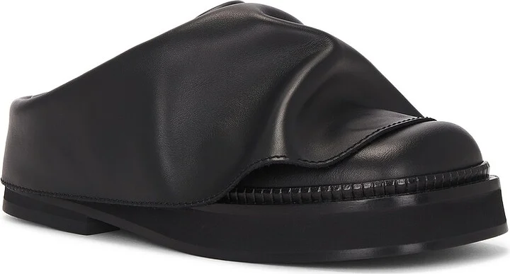 THE ATTICO Mini Robin Sabot Flat in Black - Image 2