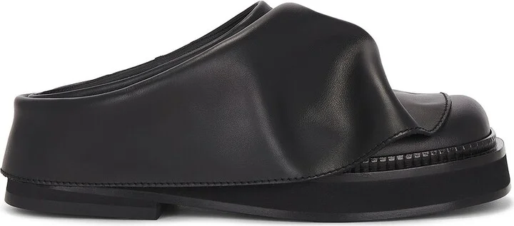 THE ATTICO Mini Robin Sabot Flat in Black