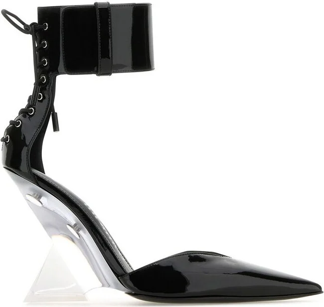 The Attico Morgan Pointed Toe Anklet Pumps