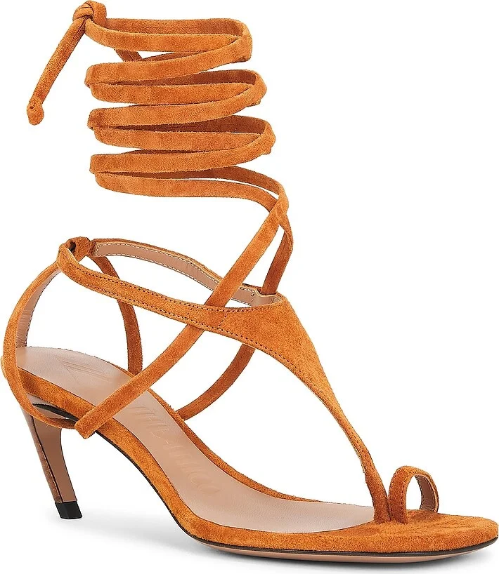 THE ATTICO Nova Sandal in Brown - Image 2