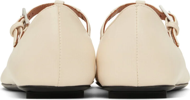 The Attico Off-White Juno Ballerina Flats - Image 2
