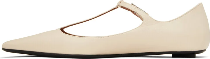 The Attico Off-White Juno Ballerina Flats - Image 3