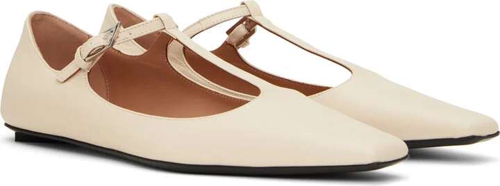 The Attico Off-White Juno Ballerina Flats - Image 4