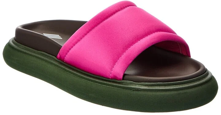 The Attico Padded Satin Platform Sandal