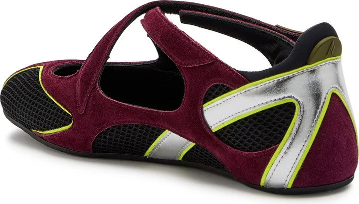 The Attico Panelled Mesh-knit Ballet Flats - Image 5