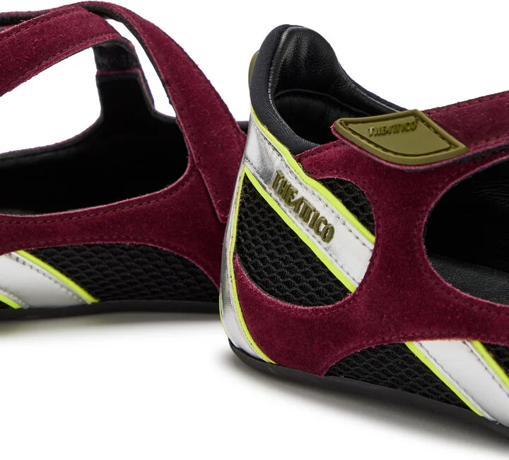The Attico Panelled Mesh-knit Ballet Flats - Image 7