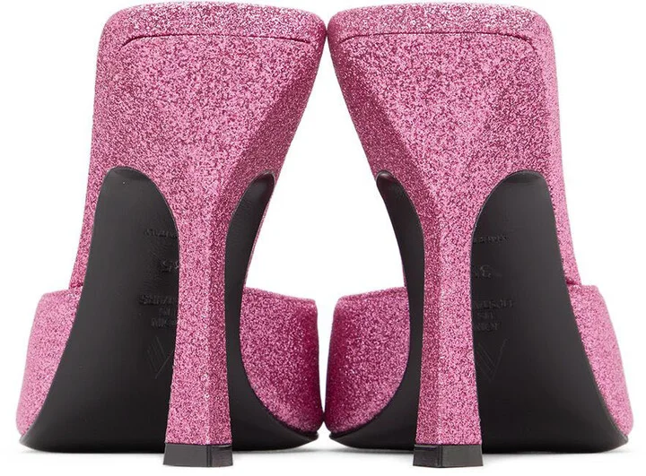 The Attico Pink Anais Heeled Sandals - Image 2