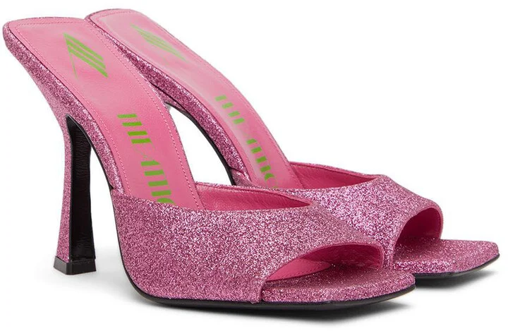 The Attico Pink Anais Heeled Sandals - Image 4
