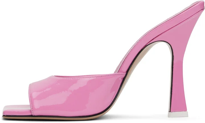 The Attico Pink Anais Heeled Sandals - Image 3