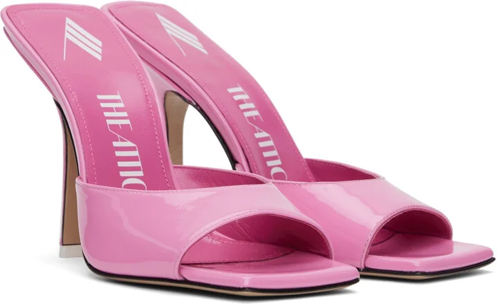 The Attico Pink Anais Heeled Sandals - Image 4