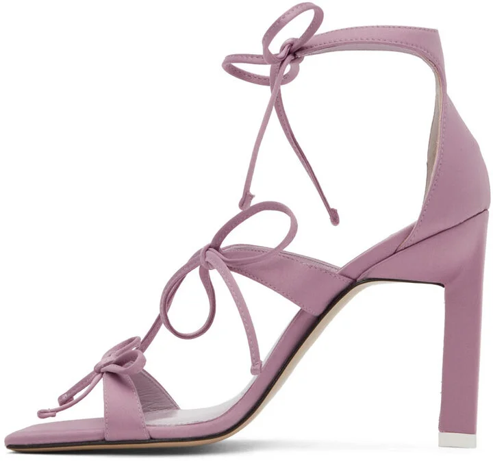 The Attico Pink Aria Heeled Sandals - Image 3
