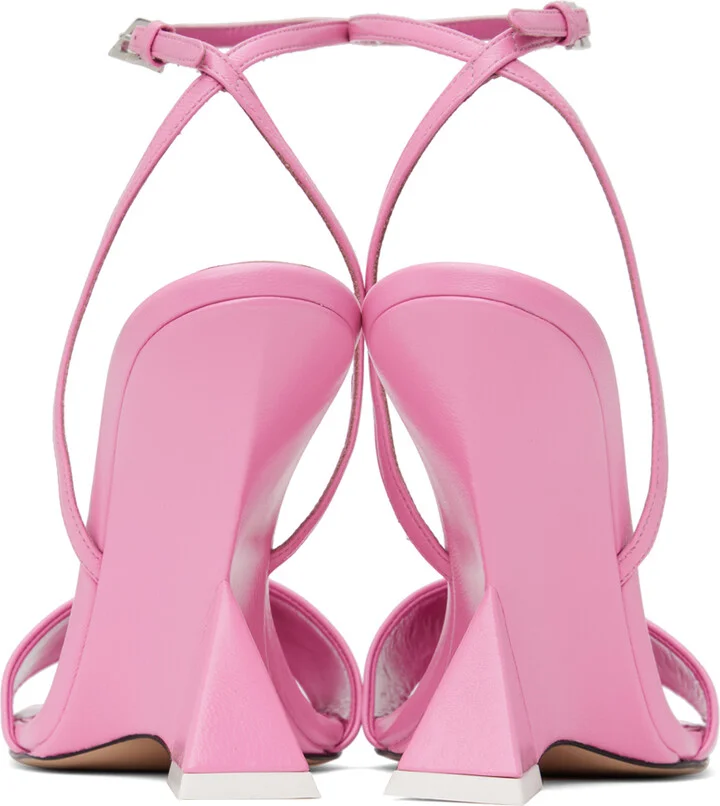 The Attico Pink Cheope Heeled Sandals - Image 2