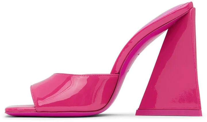 The Attico Pink Devon Heeled Sandals - Image 3