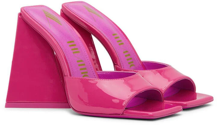The Attico Pink Devon Heeled Sandals - Image 4