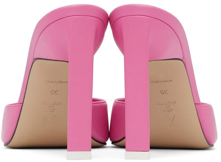 The Attico Pink Kaia Heeled Sandals - Image 2
