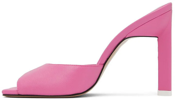The Attico Pink Kaia Heeled Sandals - Image 3