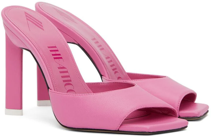 The Attico Pink Kaia Heeled Sandals - Image 4