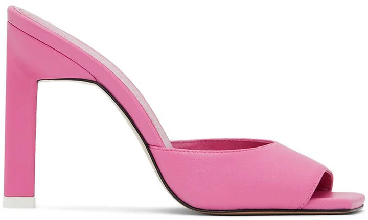 The Attico Pink Kaia Heeled Sandals
