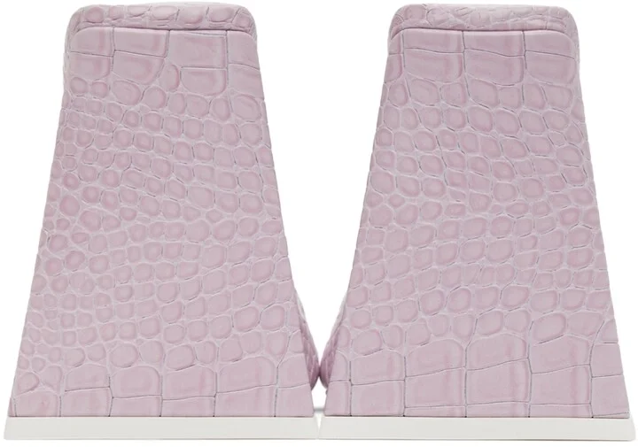 The Attico Pink Leather Devon Heeled Sandals - Image 4