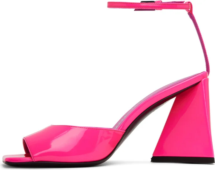 The Attico Pink Piper Heeled Sandals - Image 3