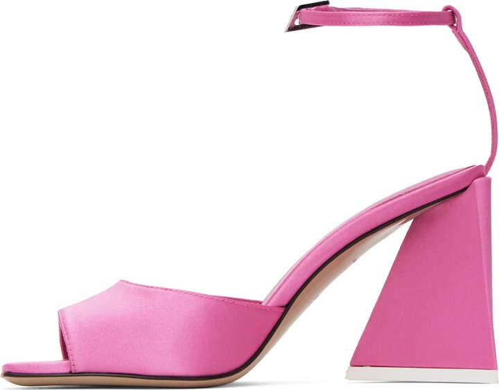 The Attico Pink Piper Heeled Sandals - Image 3