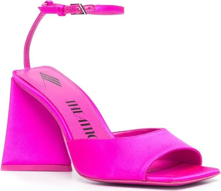 The Attico Piper Satin Heel Sandals - Image 4