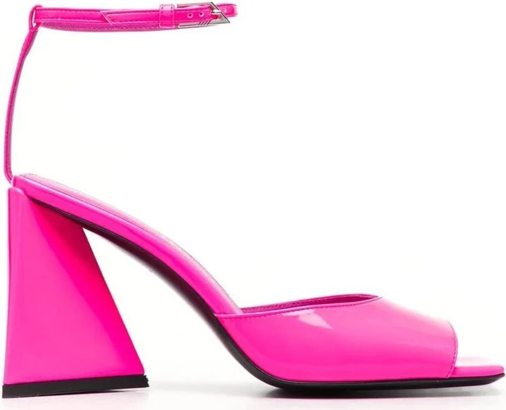 The Attico Piper Synthetic Patent Heel Sandals