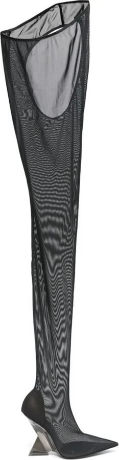 The Attico Pointed-Toe Thigh High Boots