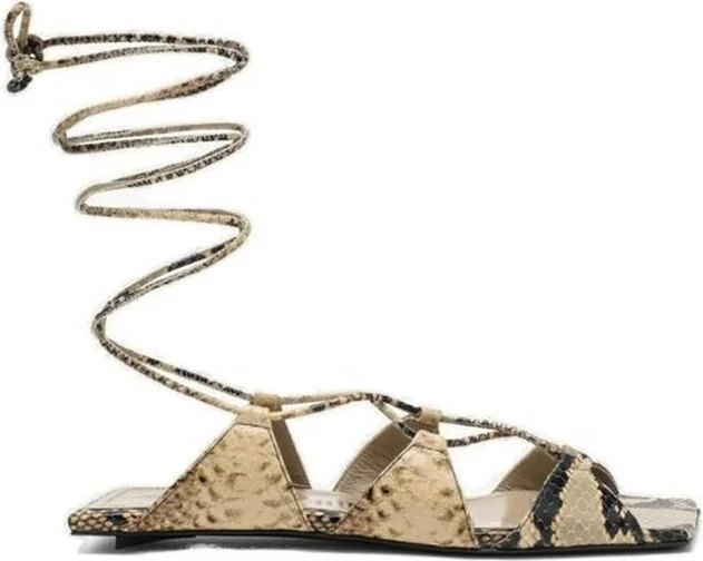 The Attico Renee Embossed Strapped Sandals
