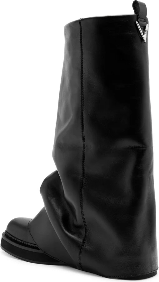 The Attico Robin Layered Leather Combat Boots - Image 2