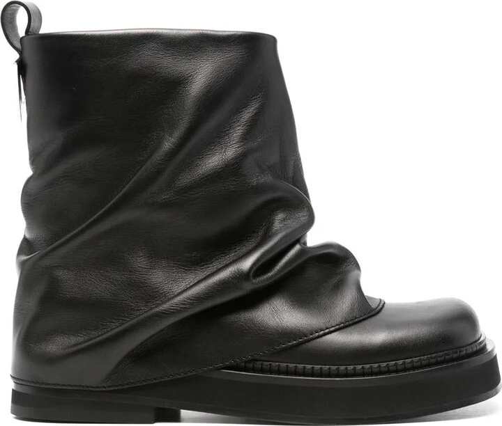 The Attico Robin Leather Ankle Boots