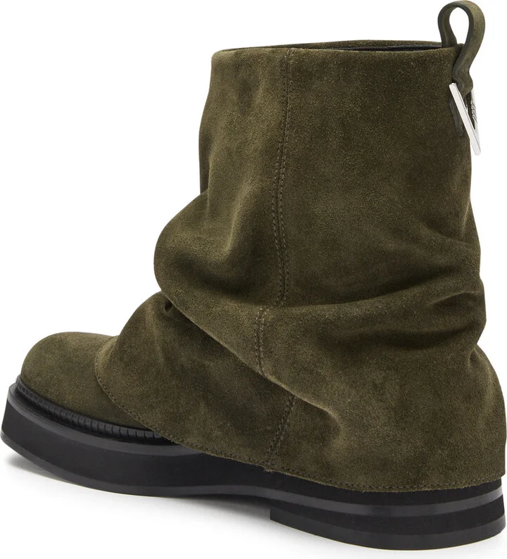 The Attico Robin Mini Layered Suede Combat Ankle Boots - Image 2