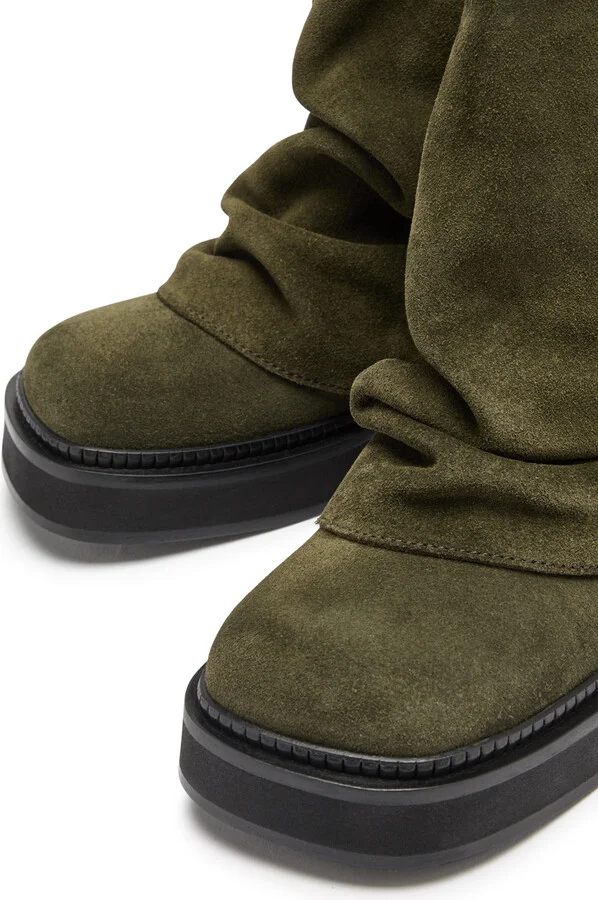 The Attico Robin Mini Layered Suede Combat Ankle Boots - Image 3