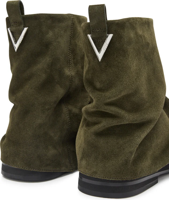 The Attico Robin Mini Layered Suede Combat Ankle Boots - Image 4