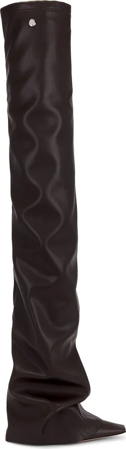 THE ATTICO Robin Over The Knee Boot in Brown