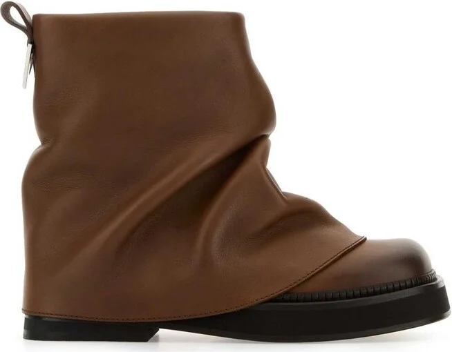 The Attico Round Toe Robin Ankle Boots