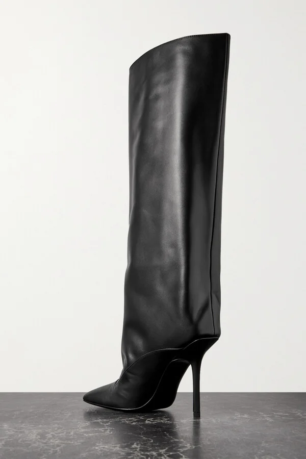 The Attico - Sienna Leather Knee Boots - Black - Image 3