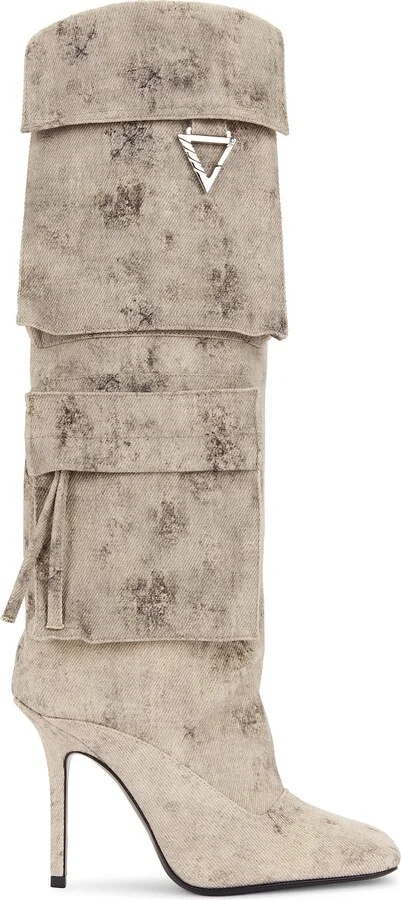 THE ATTICO Sienna Tube Boot in Beige