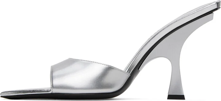 The Attico Silver Ester Mules - Image 3