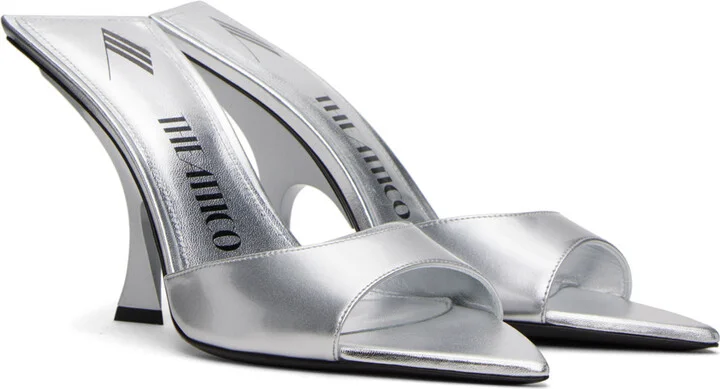 The Attico Silver Ester Mules - Image 4