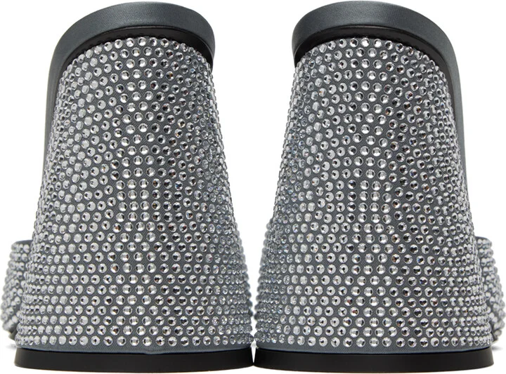 The Attico Silver Luz Heeled Sandals - Image 2