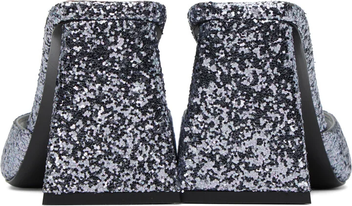 The Attico Silver Mini Devon Mules - Image 2