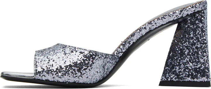The Attico Silver Mini Devon Mules - Image 3