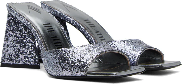 The Attico Silver Mini Devon Mules - Image 4