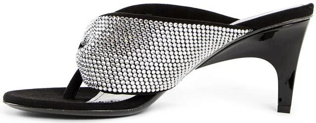 The Attico Strass Embellished Thong Sandals - Image 3