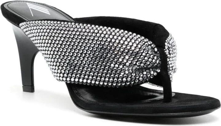 The Attico Strass Embellished Thong Sandals - Image 4