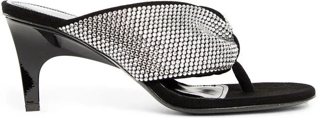 The Attico Strass Embellished Thong Sandals